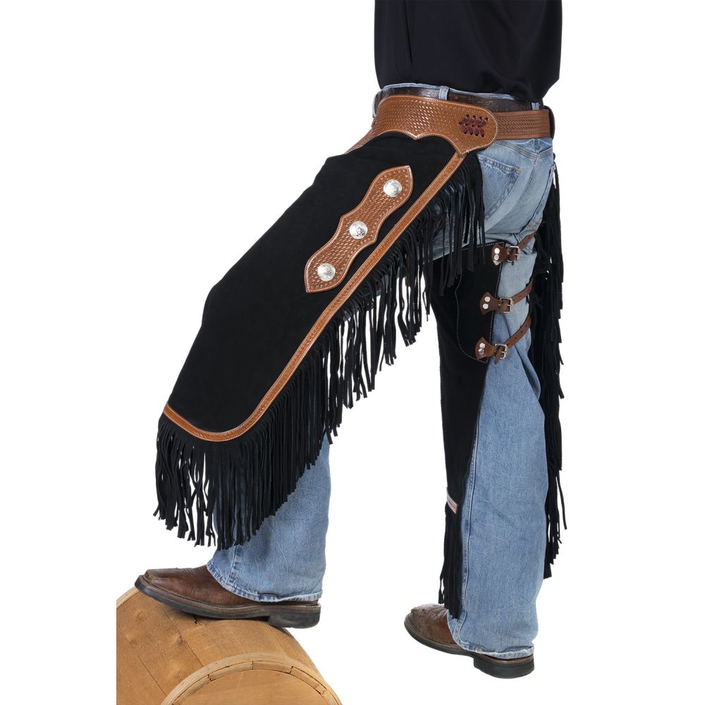 Tough1 Suede Chinks with Basketweave Accents