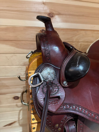 16” RW Bowman Mike Branch Natural Ride Western Ranch Saddle Model 3816