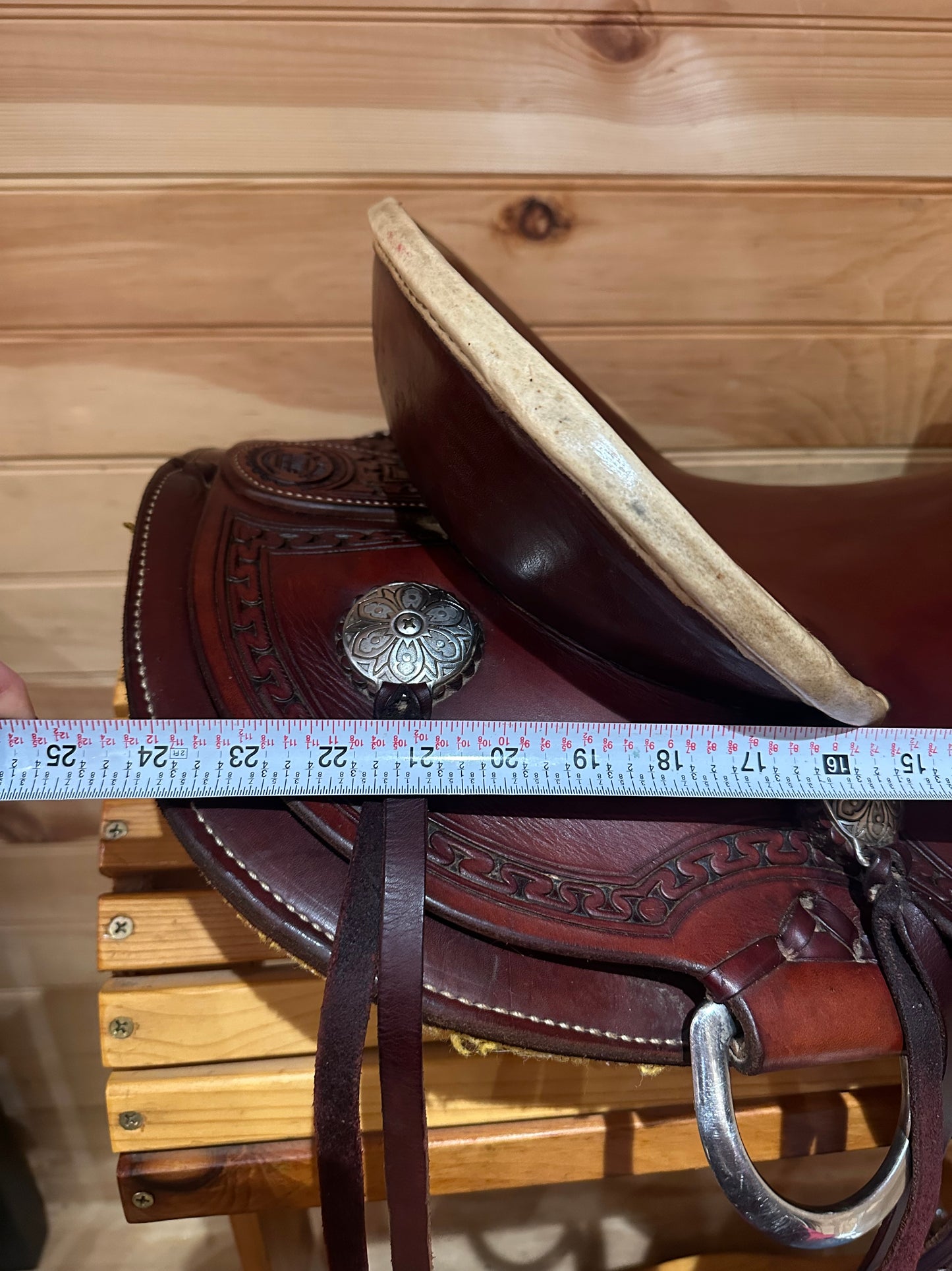 16” RW Bowman Mike Branch Natural Ride Western Ranch Saddle Model 3816