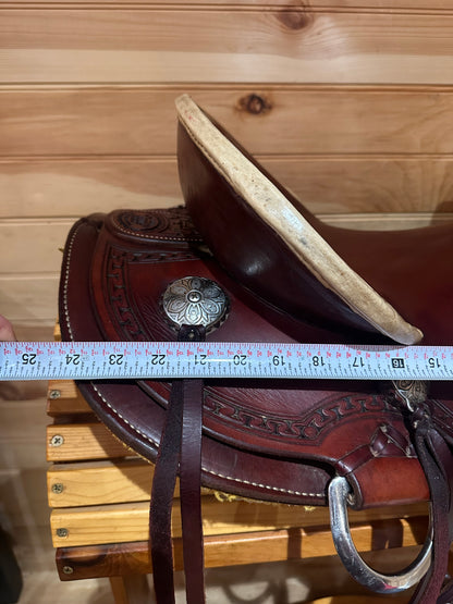 16” RW Bowman Mike Branch Natural Ride Western Ranch Saddle Model 3816