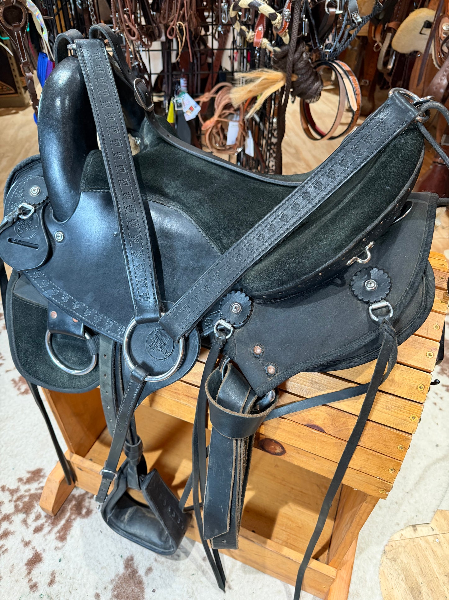 16” Imus 4-Beat Elite Gaited Endurance Trail Saddle & Breastcollar