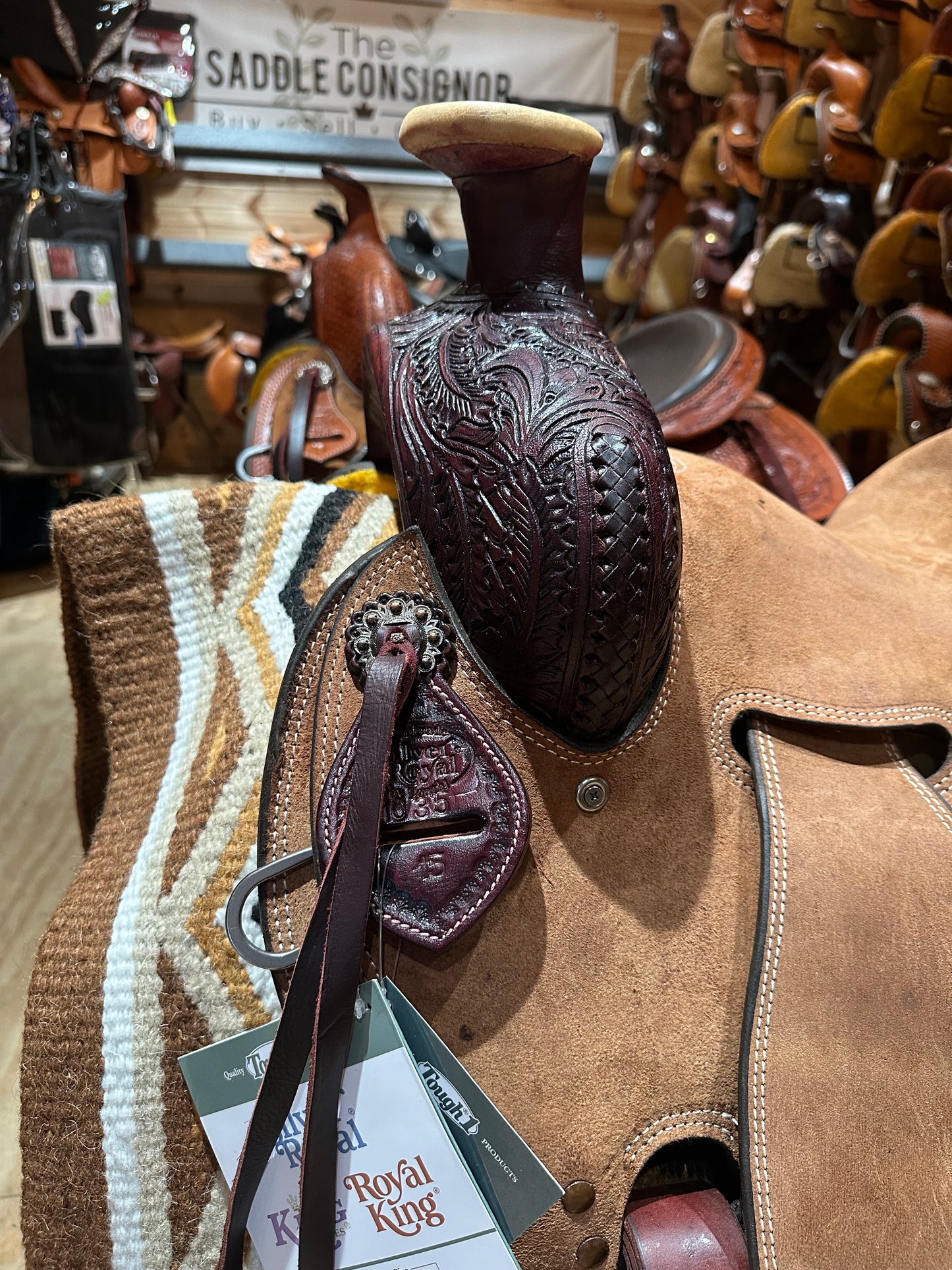 15”, 16” SILVER ROYAL CHANDLER WESTERN ROPING SADDLE MODEL 1035
