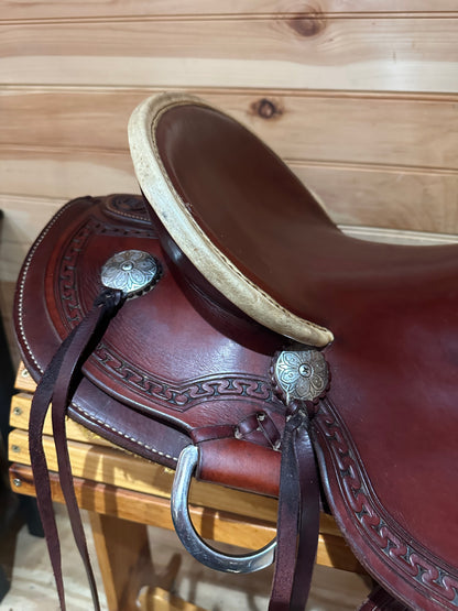 16” RW Bowman Mike Branch Natural Ride Western Ranch Saddle Model 3816