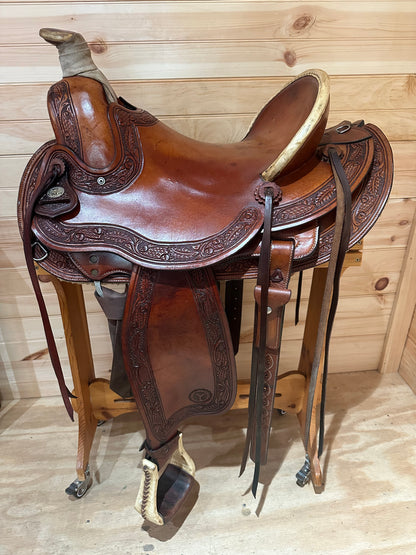 16” Circle Y Hardseat Ranch Roper Western Saddle Model 1156