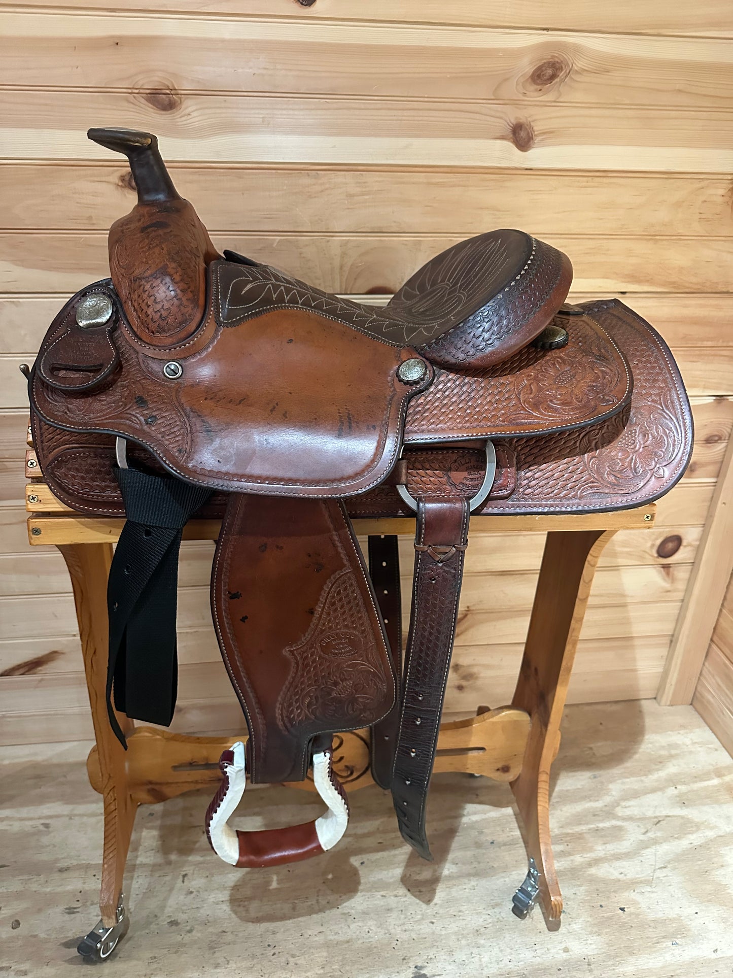 14” Billy Cook Basket Maker Team Roper Western Saddle 2038
