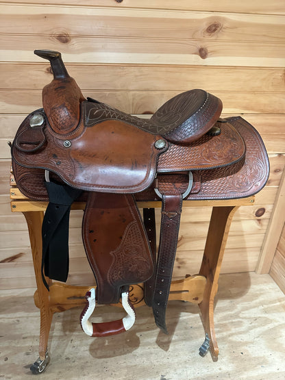14” Billy Cook Basket Maker Team Roper Western Saddle 2038