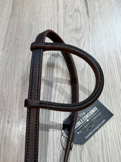 Navajo Rope Edge Turquoise One Ear Headstall– Premium Amish Leather by Spur Creek Tack