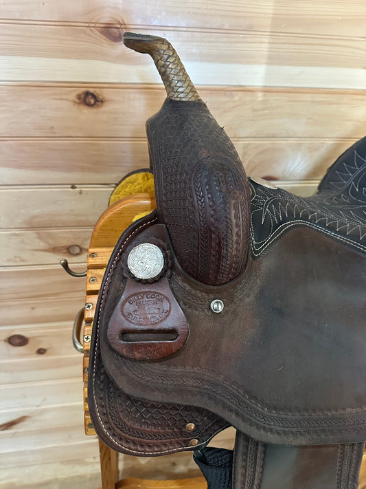 15” Billy Cook Maker Half Breed Waffle Barrel Racing Saddle Model 1907 Sulphur OK
