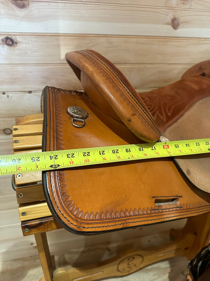 14” Circle Y Flex-Lite Barrel Racing Mounted Shooting Western Saddle Model 1540