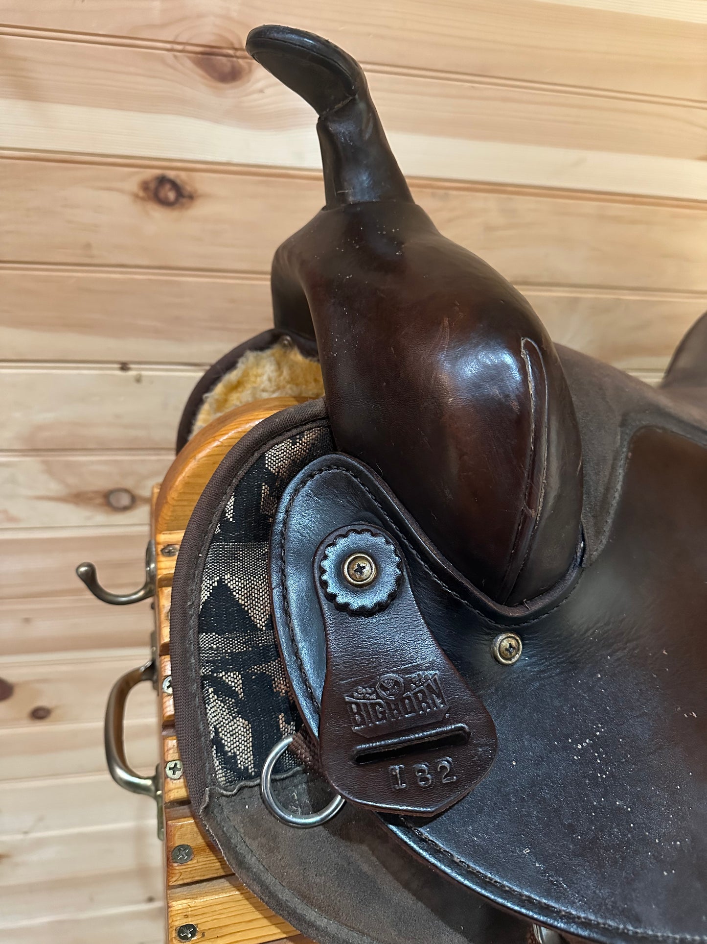 16” Big Horn Cordura/Leather Western Trail Saddle Model 182