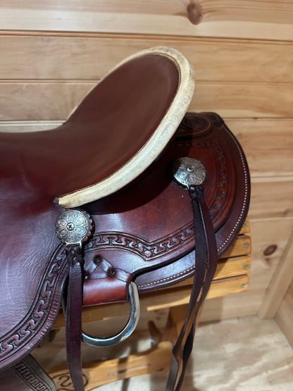 16” RW Bowman Mike Branch Natural Ride Western Ranch Saddle Model 3816