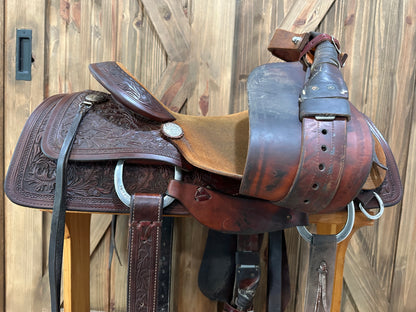 16.5” Billy Cook Ranch Cutter Western Saddle Model 6300 - w/ Nettles