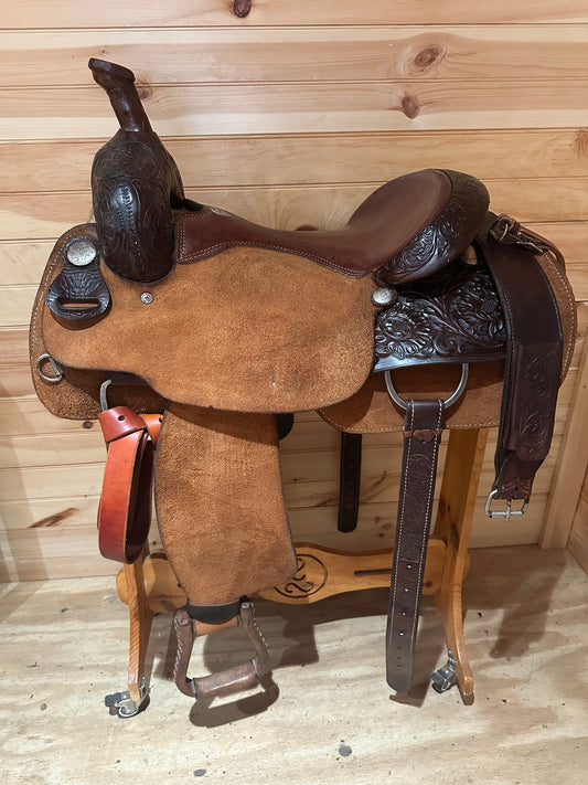 16” Billy Cook Maker Sulphur,OK Western Flat Seat Cutter Western Saddle Model 7538