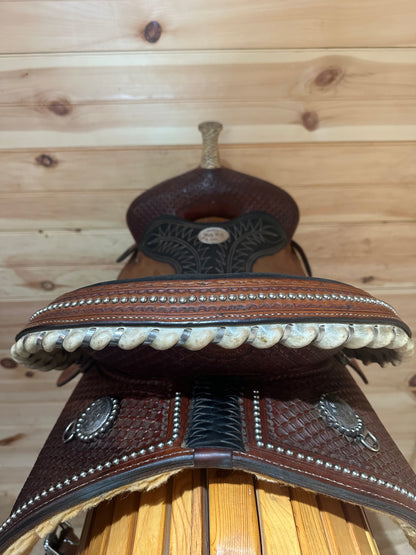 15” Billy Cook Maker Sulphur, OK Barrel Racing Saddle Model 1530