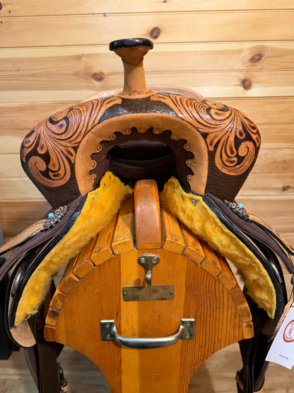 15” Klassy Cowgirl Turquoise Royale Barrel Racing Saddle - Limited Edition