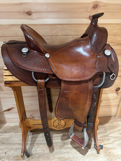 16” Crates A-Fork Slick seat Ranch Western Saddle Model 256