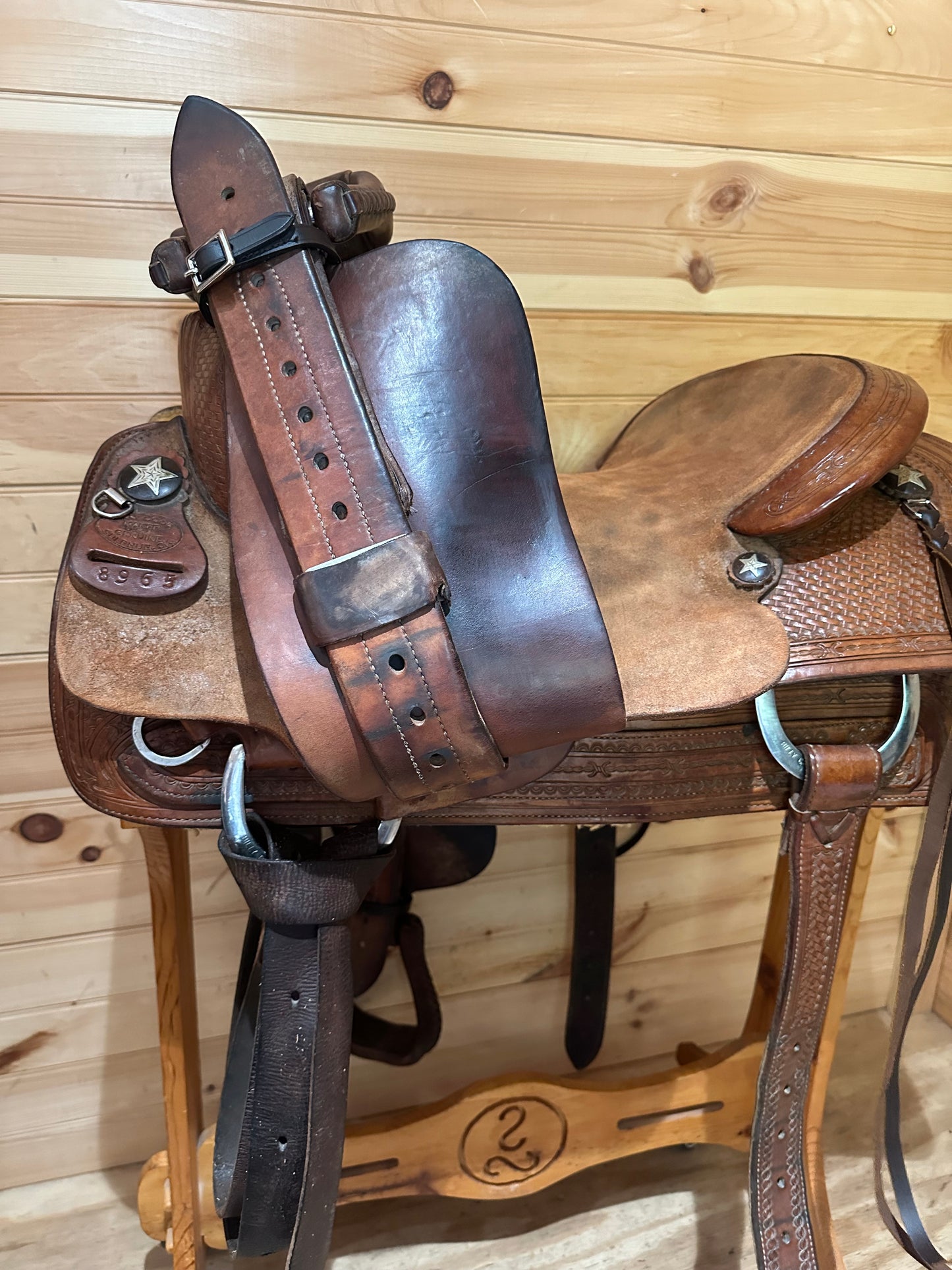 16.5” Genuine Billy Cook Basket Ranch Cutter Western Saddle Model 8965