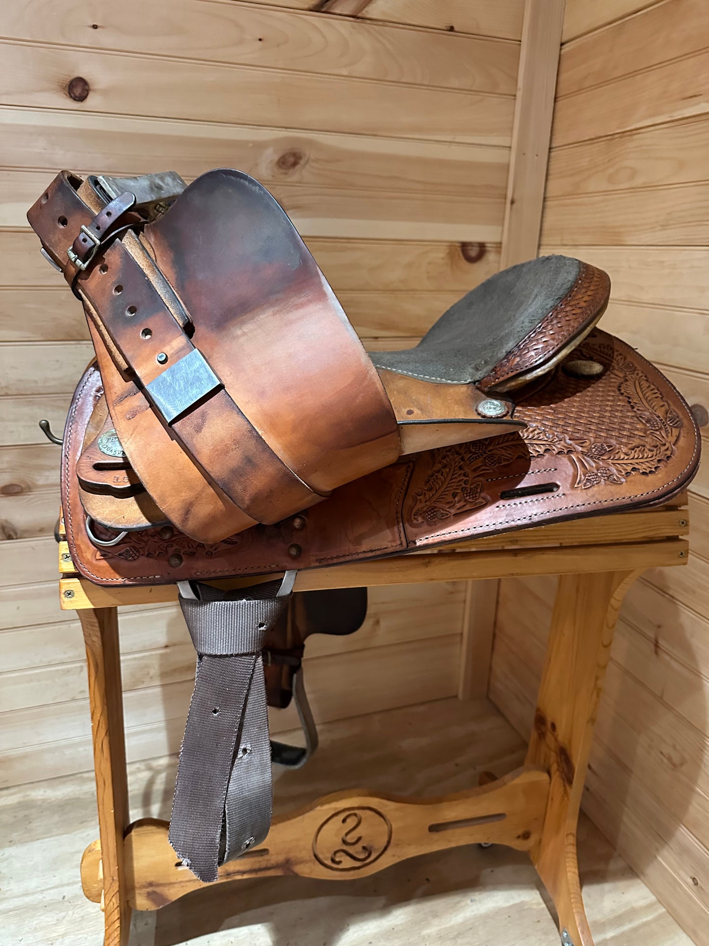15” Tex Tan Tex-Flex Barrel Racing Western Saddle