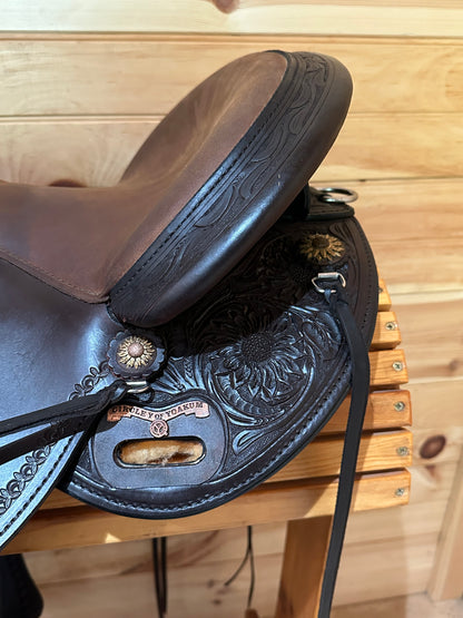 16” Circle Y Sunflower Flex2 Western Trail Saddle Model 1682 (2024)