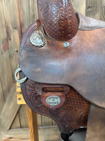 15” Circle Y Velocity Flex-Lite Barrel Racing Saddle