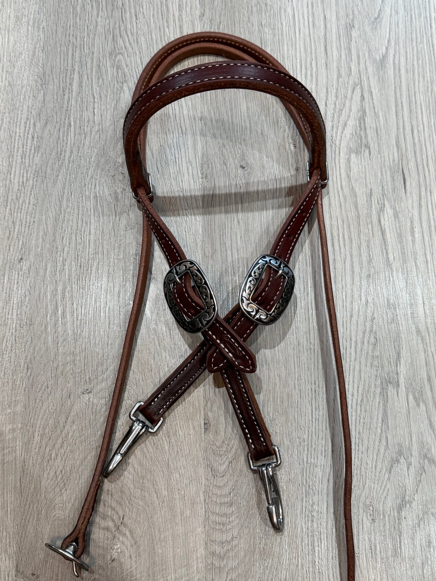 Jeremiah Watt Browband Quick Change Headstall– Premium Amish Leather by Spur Creek Tack