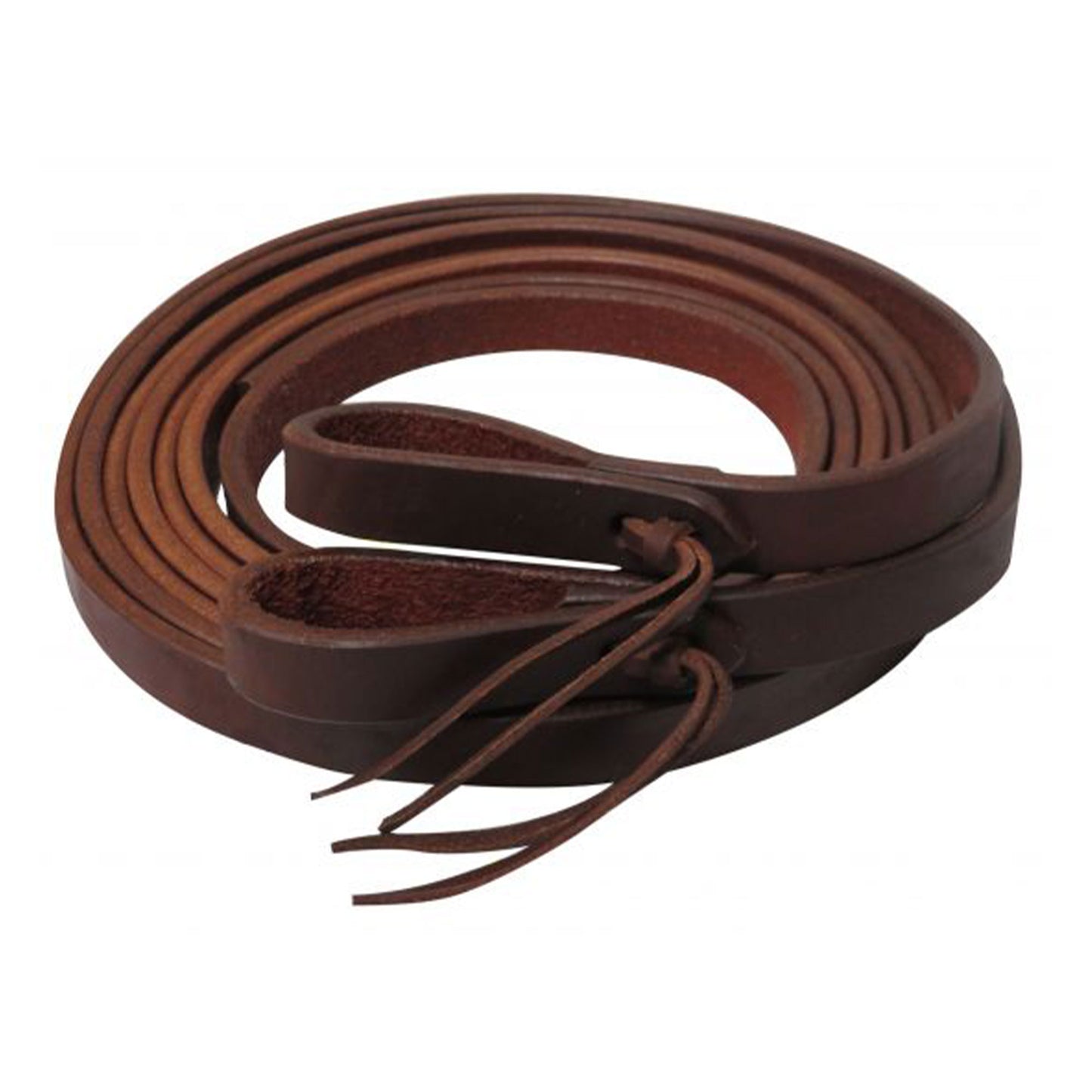 Showman 8' X 3/4" Harness Leather split reins, Dark Oil