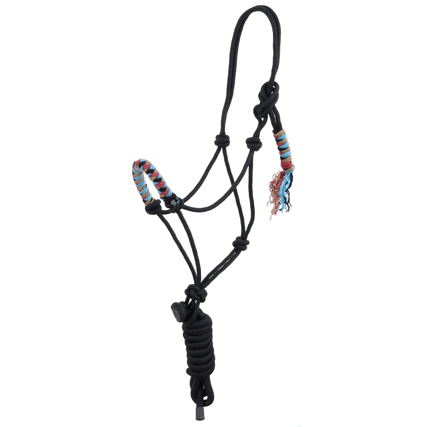 Desert Blaze Mohair Wool Nose Cowboy Knot Halter with Lead