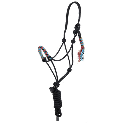 Desert Blaze Mohair Wool Nose Cowboy Knot Halter with Lead