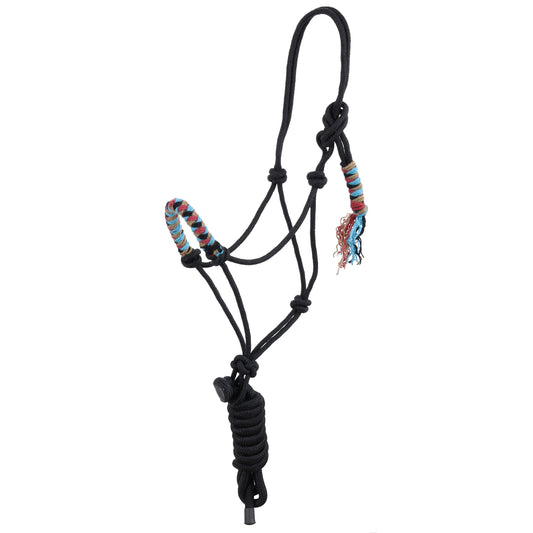 Desert Blaze Mohair Wool Nose Cowboy Knot Halter with Lead