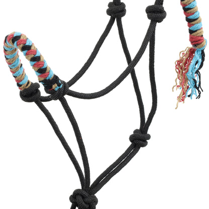 Desert Blaze Mohair Wool Nose Cowboy Knot Halter with Lead