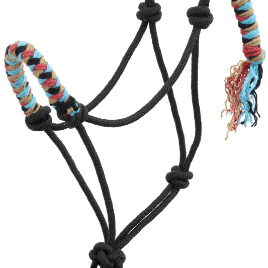 Desert Blaze Mohair Wool Nose Cowboy Knot Halter with Lead