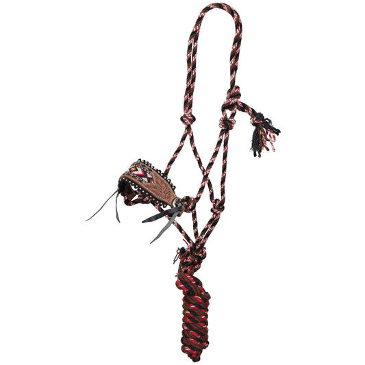 Crimson Mesa Mohair Cowboy Knot Rope Halter with Lead