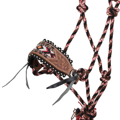 Crimson Mesa Mohair Cowboy Knot Rope Halter with Lead