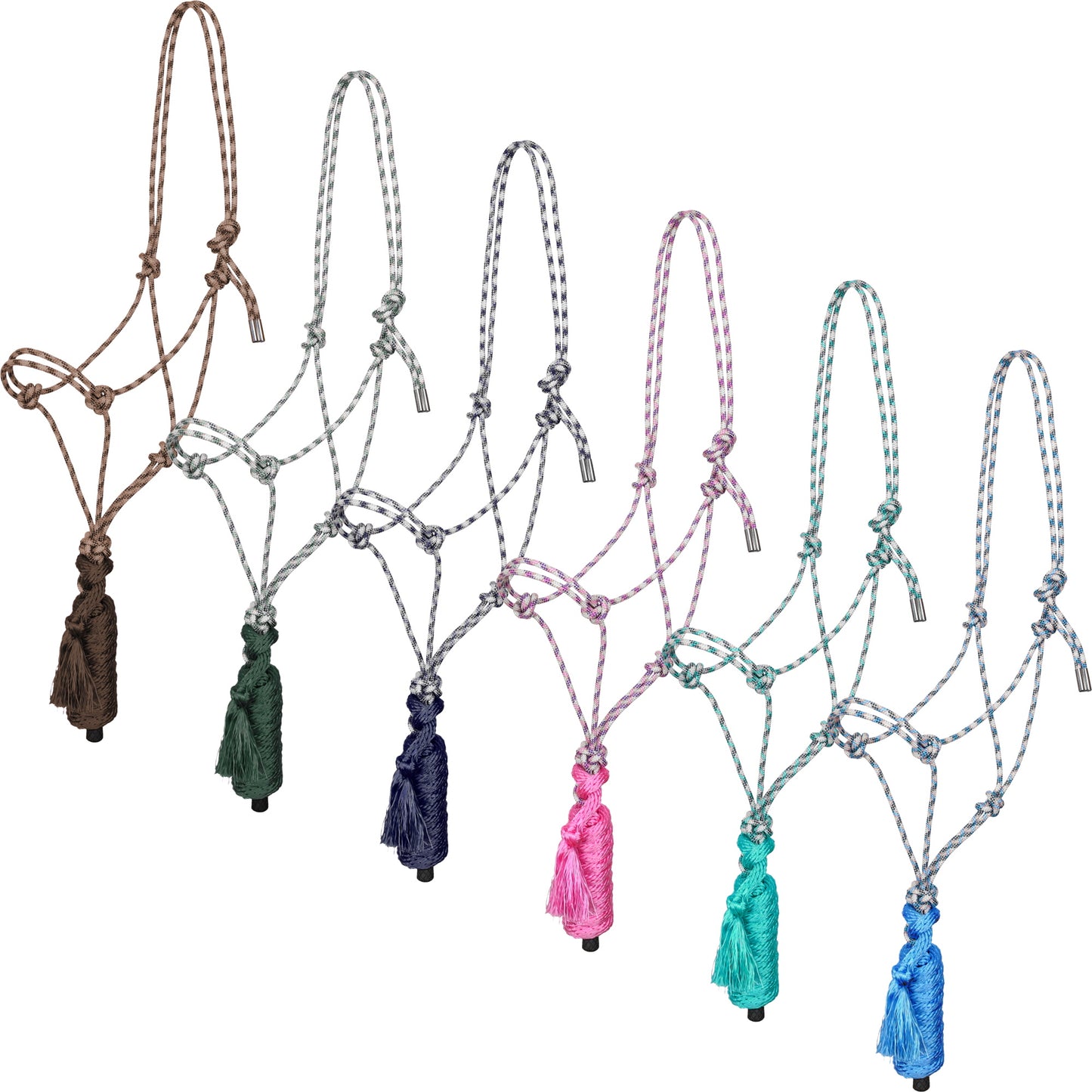 Premium Diamond Cowboy Knot Halter with Lead