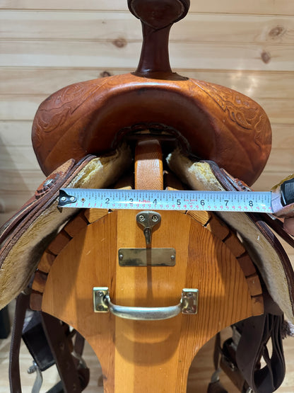 15” Tex Tan Barrel Racing Western Saddle