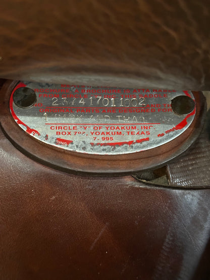 17” Circle Y Flex-Lite Round Skirt Western Trail Saddle Model 2374