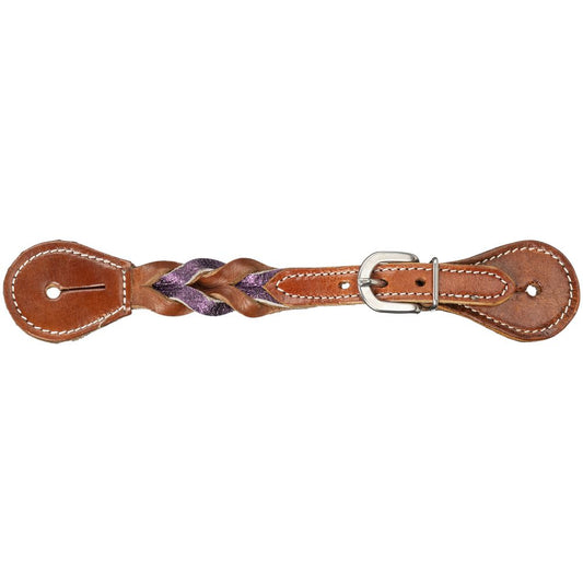 Royal King Braided Leather Spur Straps