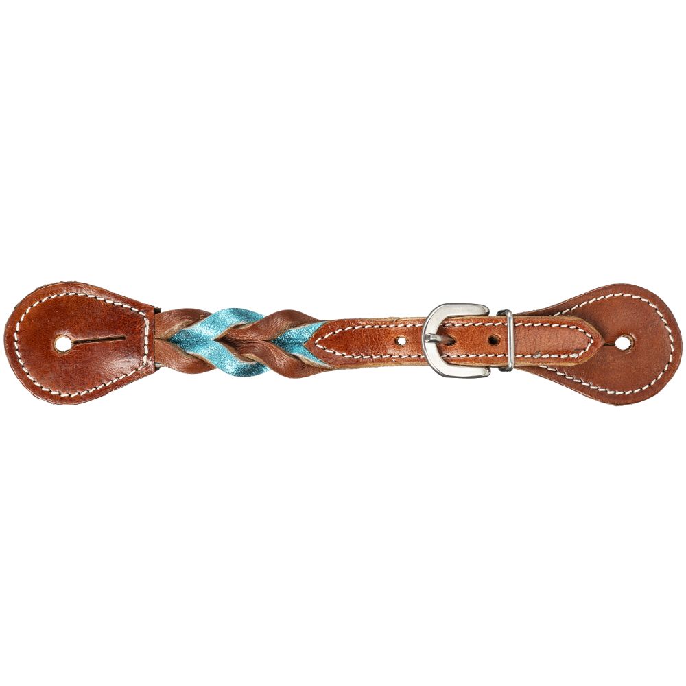 Royal King Braided Leather Spur Straps