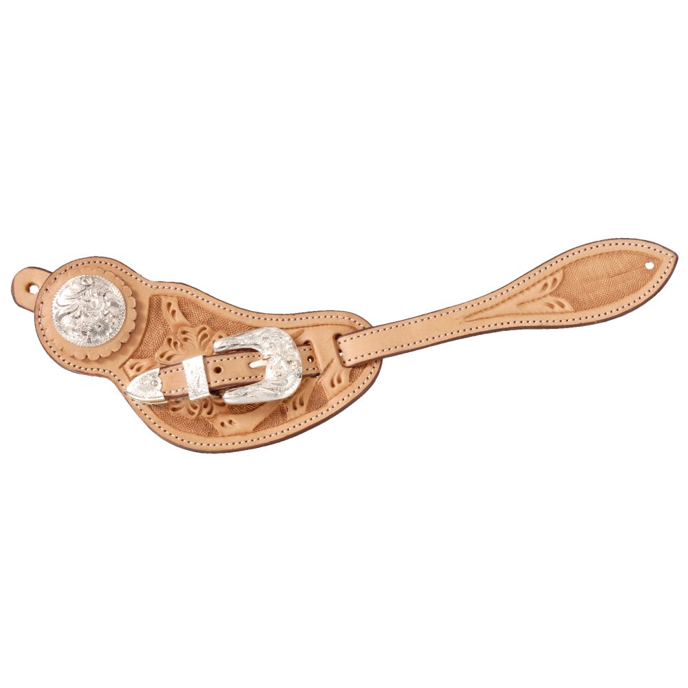 Royal King Floral Spur Straps with Silver