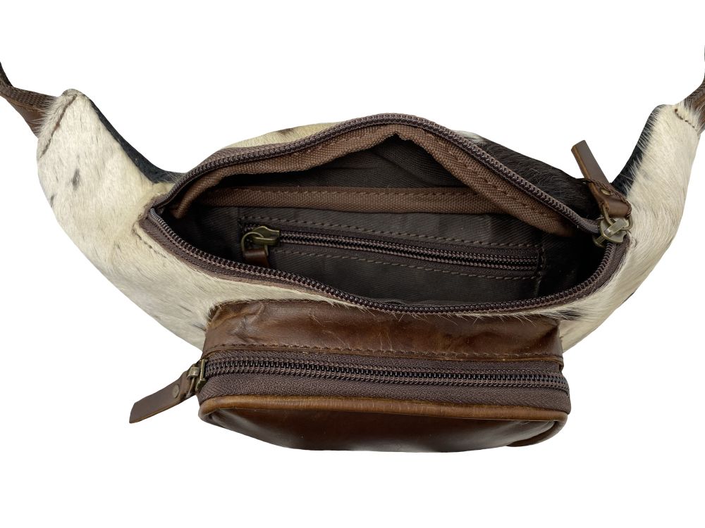 Klassy Cowgirl Genuine Leather Hair on Cowhide Fringe Fanny Pack
