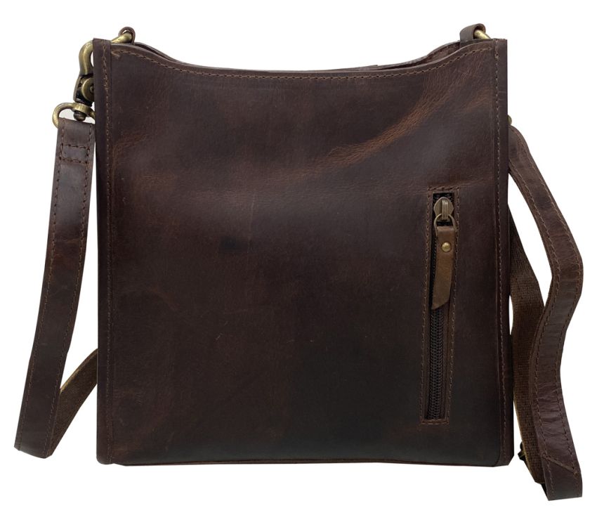 Klassy Cowgirl Hair on Cowhide Leather Conceal Carry Crossbody Bag 9.5"x10"x2"