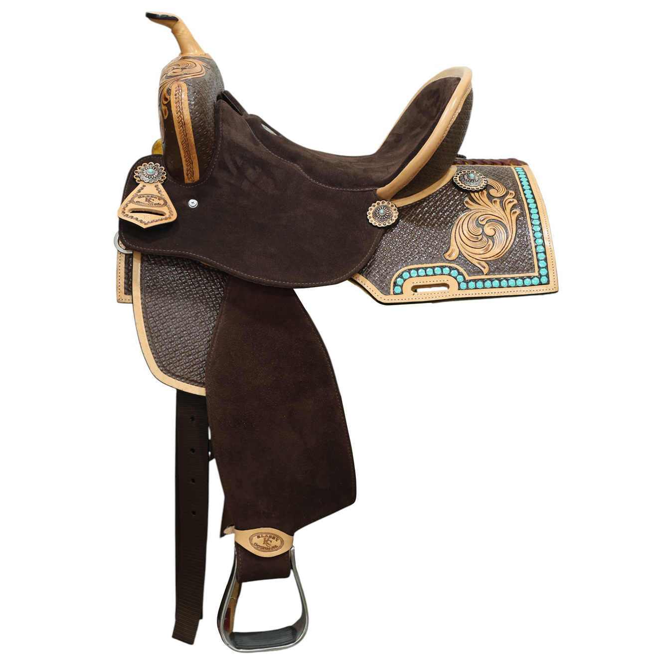 Klassy Cowgirl Turquoise Royale Barrel Saddle - 15 Inch - Limited Edition