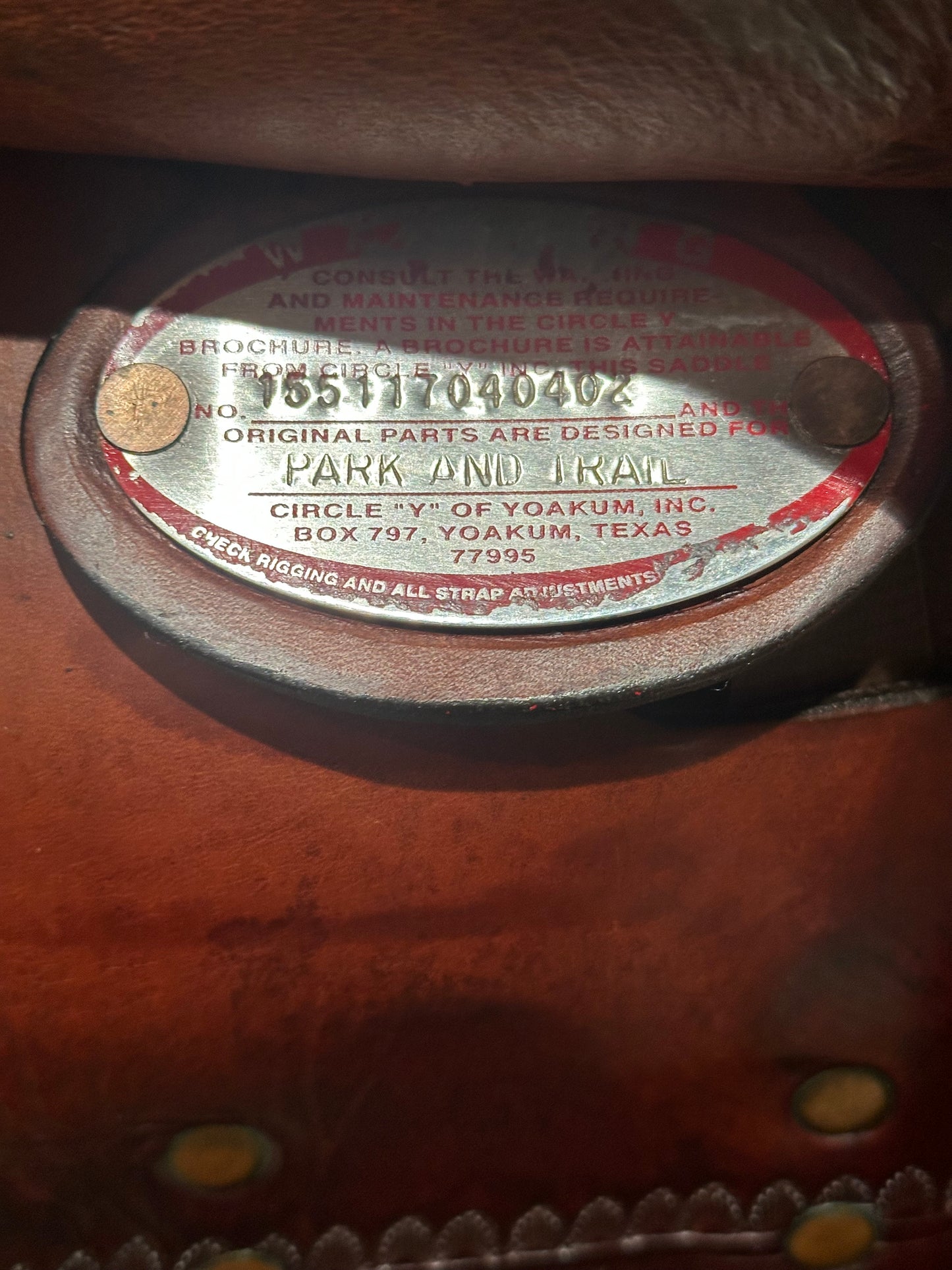 17” Circle Y Topeka Flex-Lite Western Trail Saddle Model 1551