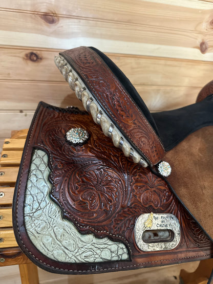 14” Circle Y High Horse Proven Aurora Barrel Racing Saddle Model 6215