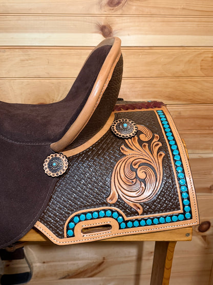 15” Klassy Cowgirl Turquoise Royale Barrel Racing Saddle - Limited Edition