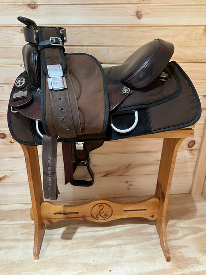 16” Big Horn Cushion Flex Cordura/Leather Western Trail Saddle Model 288