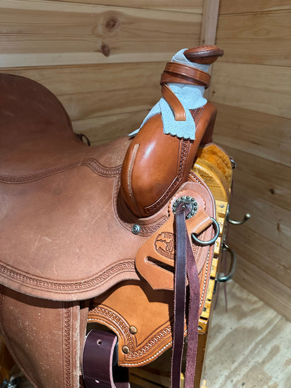 15.5” McCall Lady Pendleton All Around Western Ranch Saddle Model 197 1023