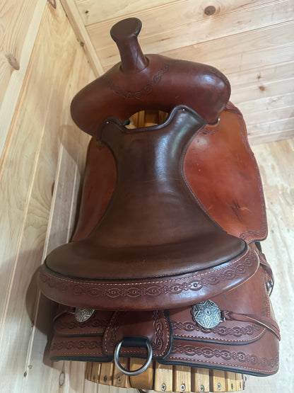 15” Circle Y Alpine Flex2 Western Trail Saddle Model 2377