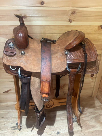 16.5” Genuine Billy Cook Basket Ranch Cutter Western Saddle Model 8965