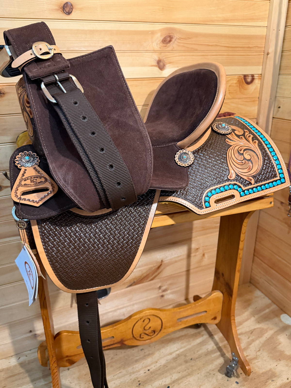 15” Klassy Cowgirl Turquoise Royale Barrel Racing Saddle - Limited Edition